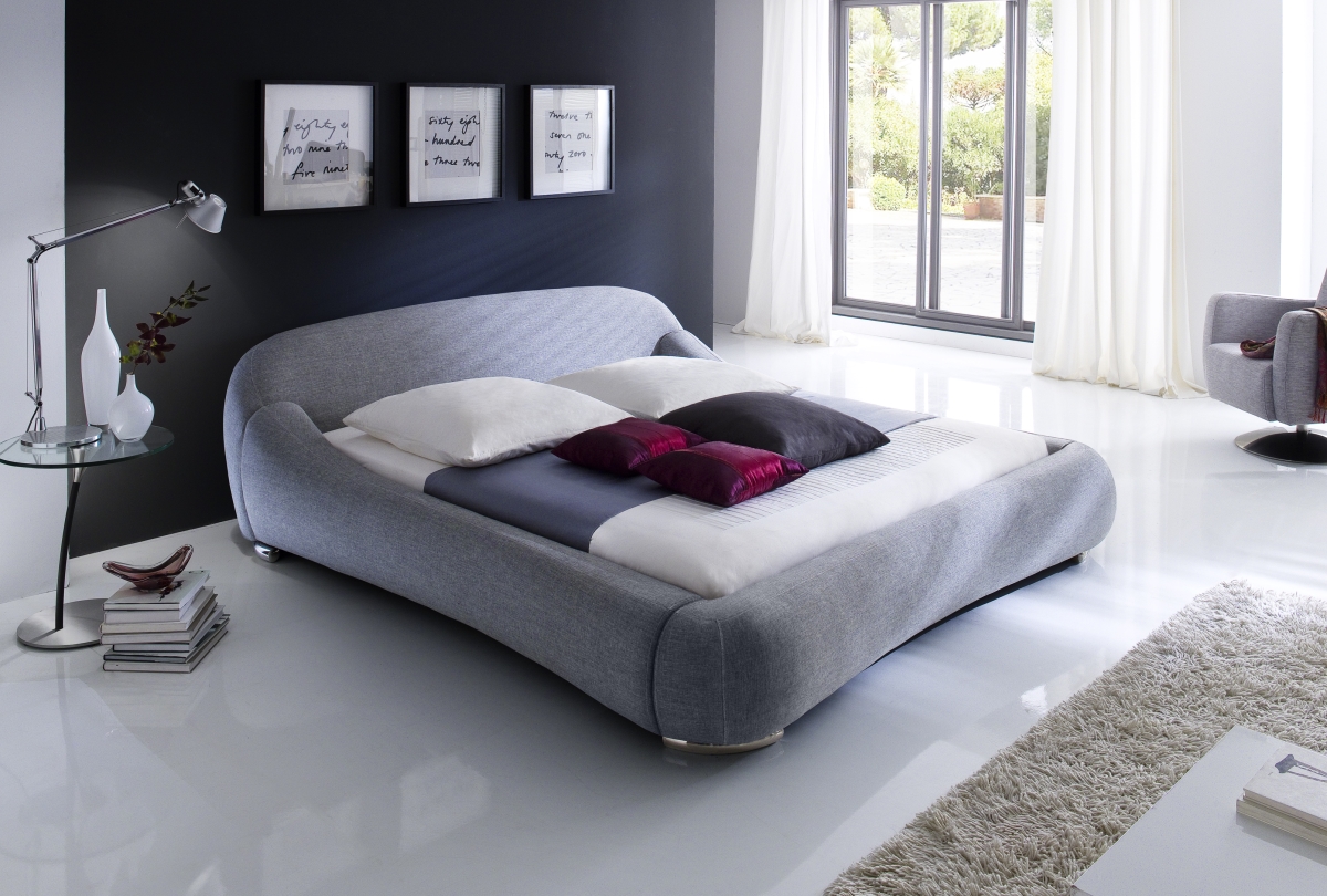 I&S-Markus Wolf Designer Polsterbett / Lederbett "Alice" Leder Bett weiss oder schwarz
