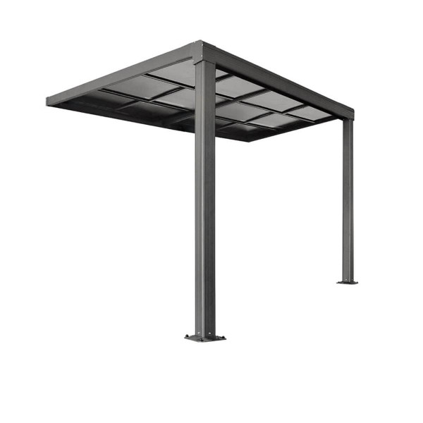 Vordach Balkon 1,2x1m Grau - Wetterfeste PC Überdachung Für Terrasse