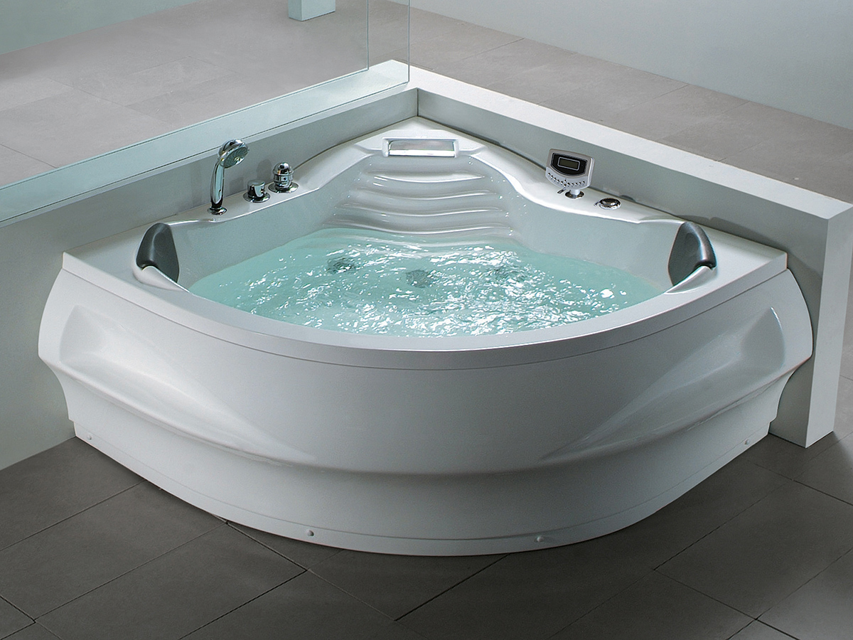 Whirlpool Badewanne Mit 14 Massage Dusen Heizung Wasserfall Beleuchtung Supply24