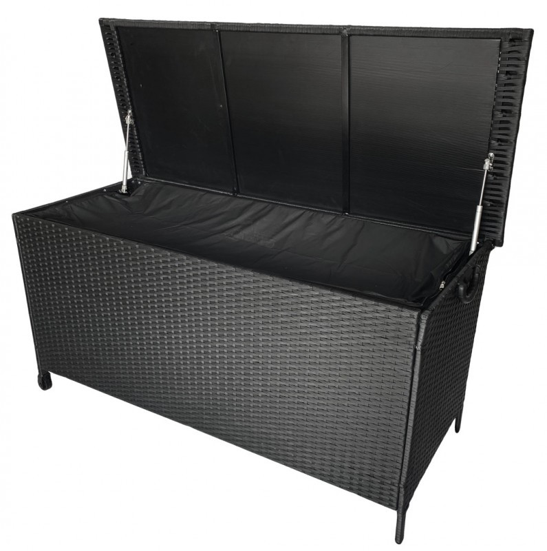 Rattan Box Kissenbox 132 cm Rattanbox weiss grau braun schwarz