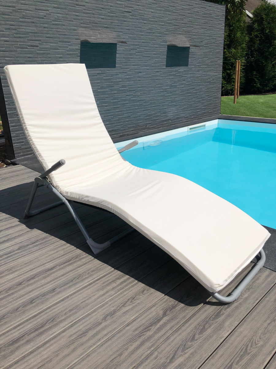Kunstleder Bezug für Polsterauflagen Liegenauflagen Leder Gartenliege 60x190 / 70x200 cm