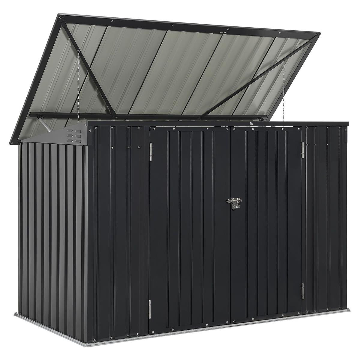 XXL 3-piece garbage can cover box Neapel for 120 or 240 liter