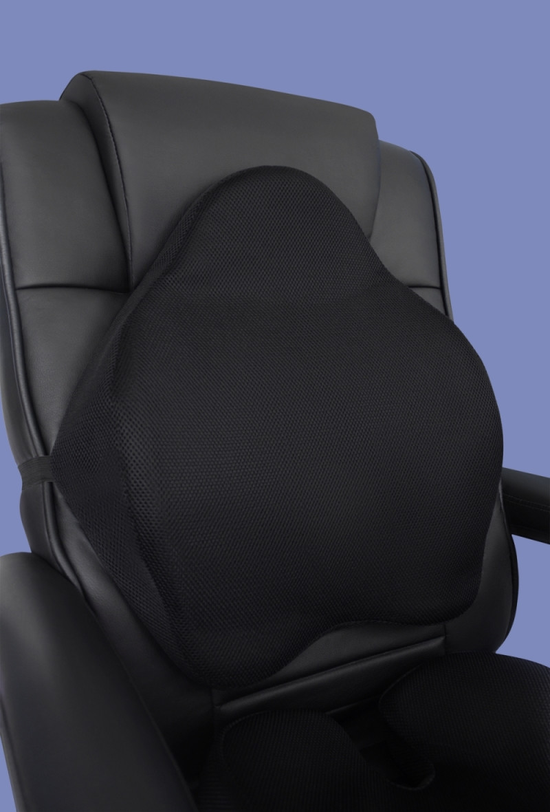 Gel Gelschaum Rückenkissen Lendenstützkissen Lendenkissen schwarz soft