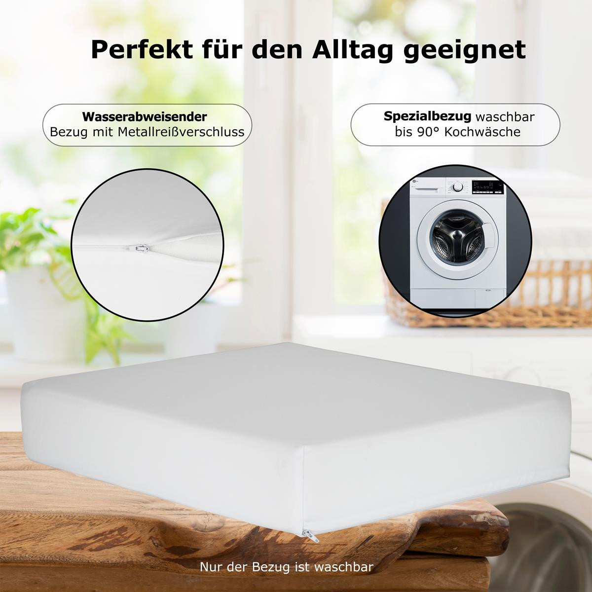 Memory Foam Sitzkissen Für Mehr Komfort – Rutschfest, Abnehmbarer Bezug, Ideal Für Büro, Auto & Rollstuhl