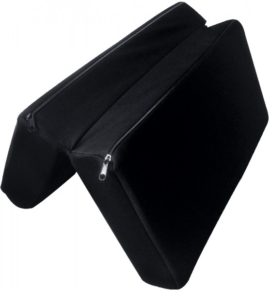 Faltbares Reise Gel Gelschaum Sitzkissen Stadionkissen Sitzpolster für Reise Auto Bus LKW Stadion Kissen schwarz 32x32x6 cm RG 60