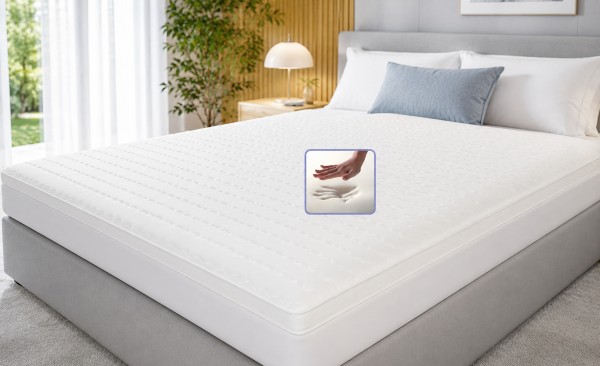 Viscoelastische Matratzenauflage Luxus Edition Höhe 9 o. 12 cm RG 85 Visco Visko Memory Foam weich / mittel H1-2
