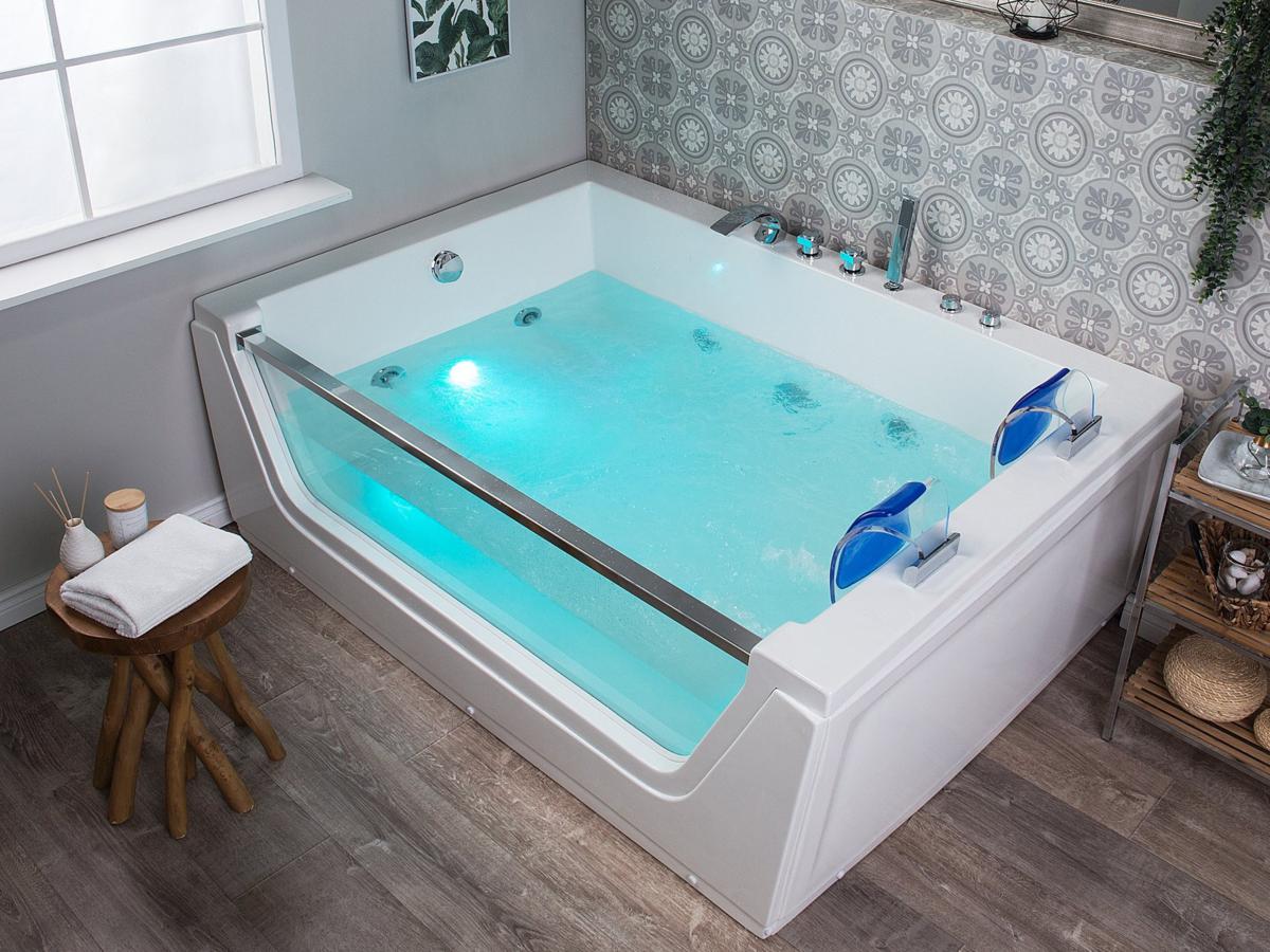 Whirlpool Badewanne Cleopatra Xl Doppelwanne 14 Massage Dusen Led Gunstig Freistehend Supply24